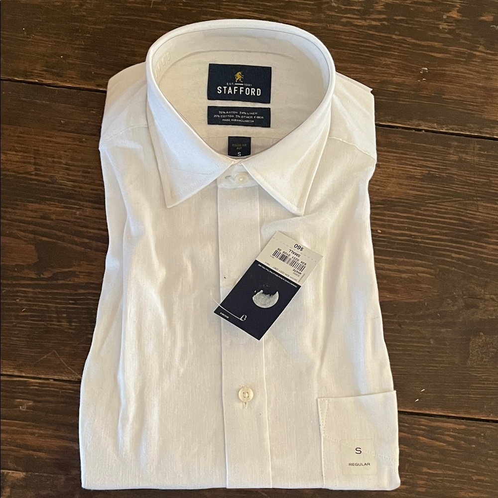 Stafford Men's Classic White Dress Shirt